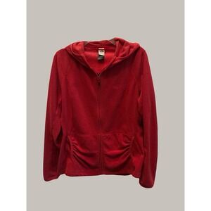 North Face Jacket Womens XL Pink Full Zip Fleece Hooded Sweatshirt Gorpcore
